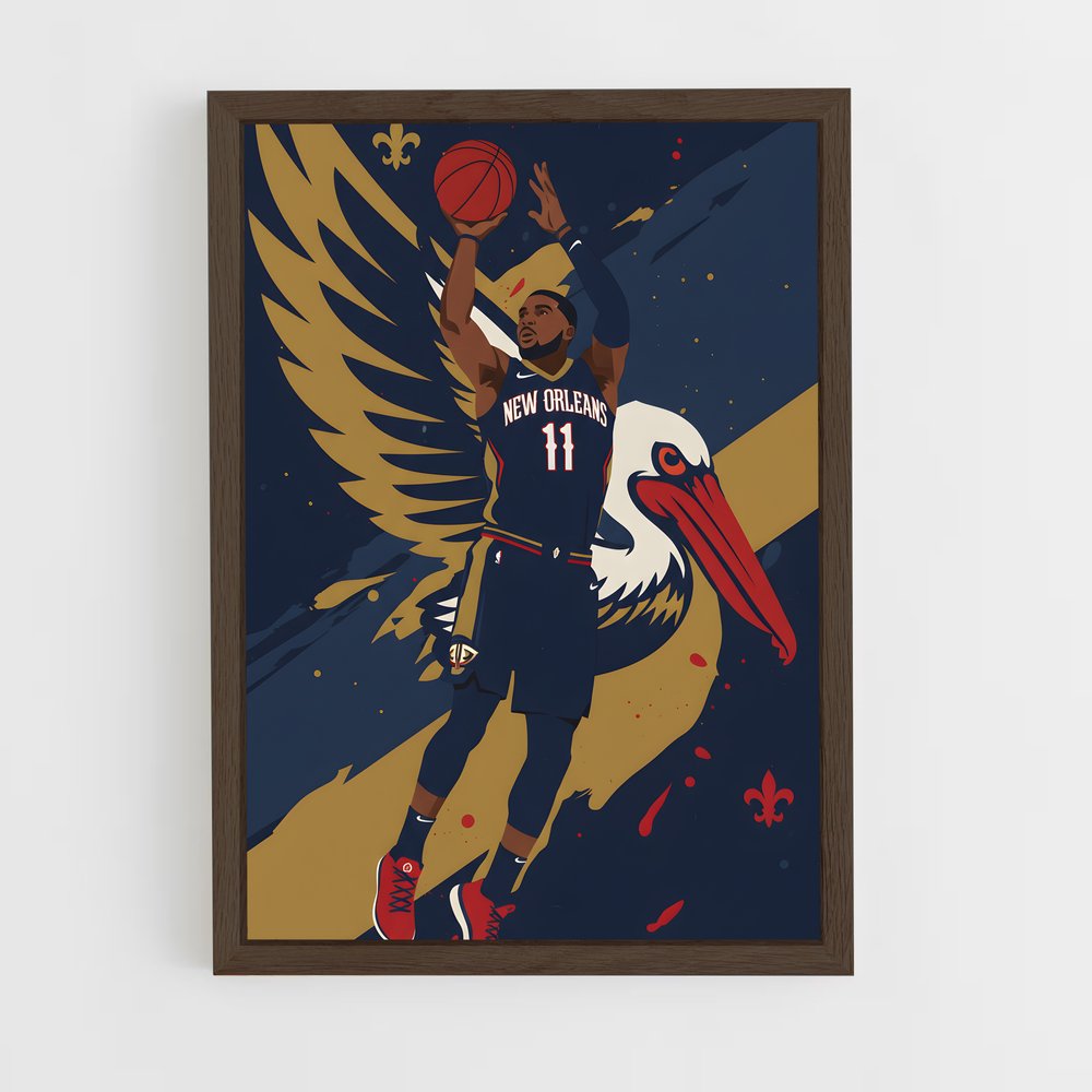 Poster Winged Hoops – affiche Basketball (vue 5)